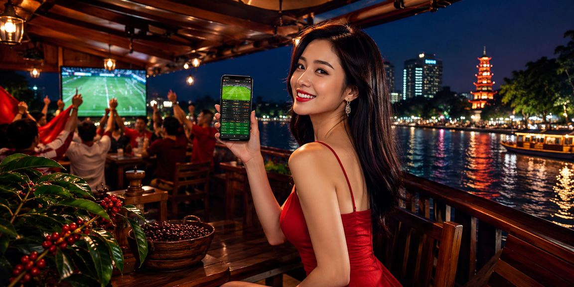 Người dùng Hà Nội nhâm nhi cà phê và kiểm tra ưu đãi casino trên điện thoại buổi sáng