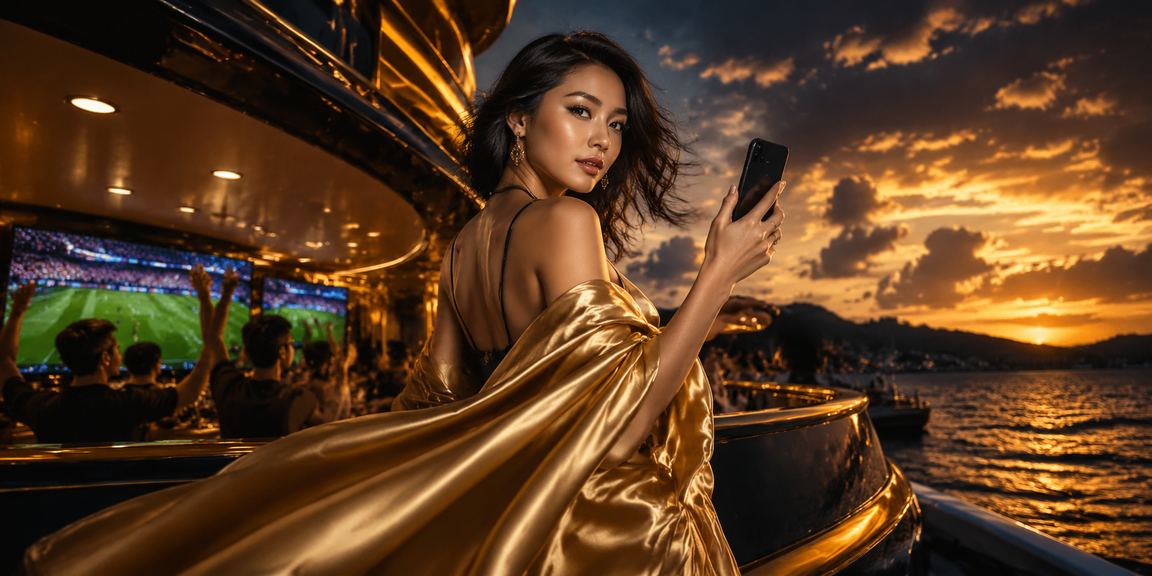 Người dùng Phú Quốc thư giãn trên bãi biển và chơi slot game trên điện thoại